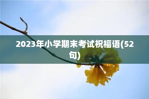 2023年小学期末考试祝福语(52句)