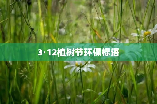 3·12植树节环保标语